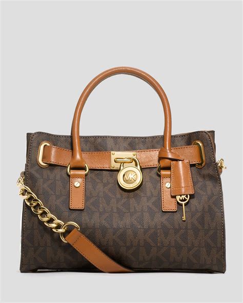 brown michael kors hamilton east west soft leather satchel|michael michael kors hamilton large east west satchel.